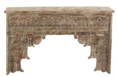 CONSOL MAROCCO WHITE WASHED MANGO WOOD 